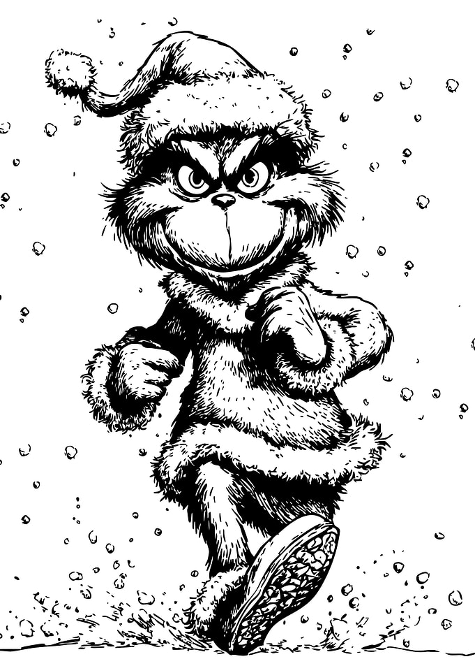 Monster in Santa Hat