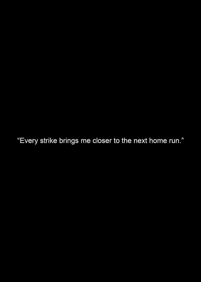 Inspirational Baseball Quote on Black
