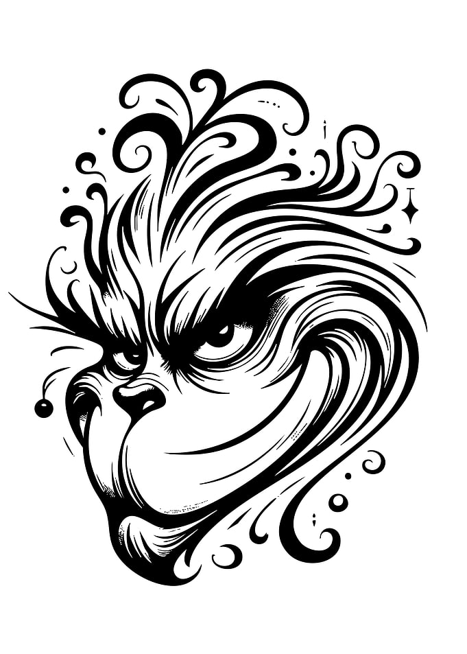 Monster Black and White Portrait