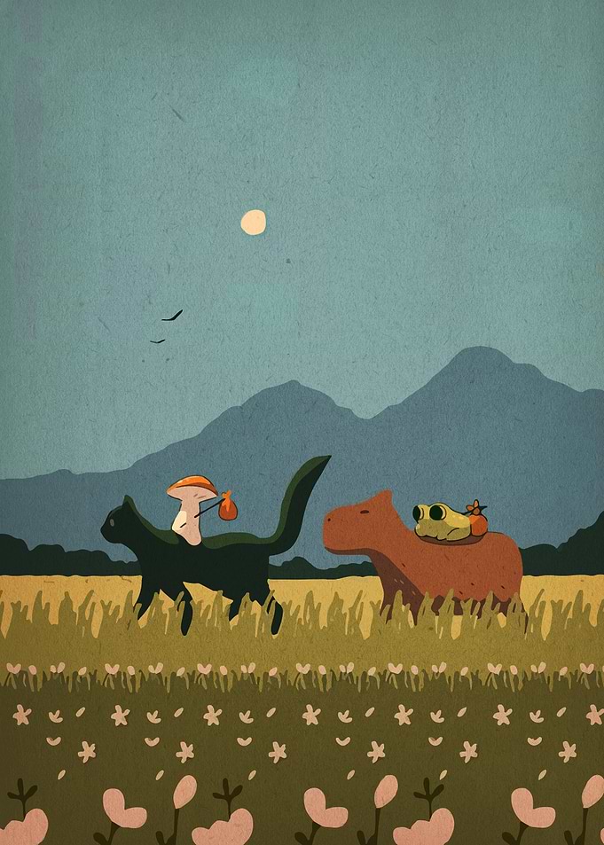 Whimsical Animal Journey