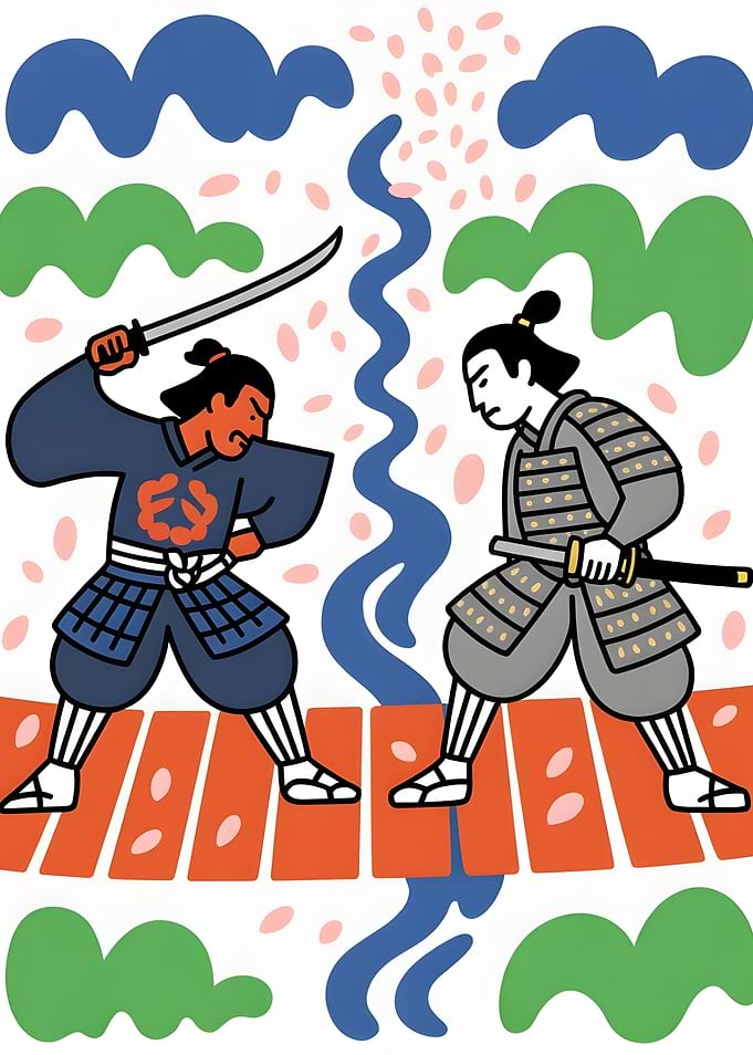 Samurai Duel Illustration