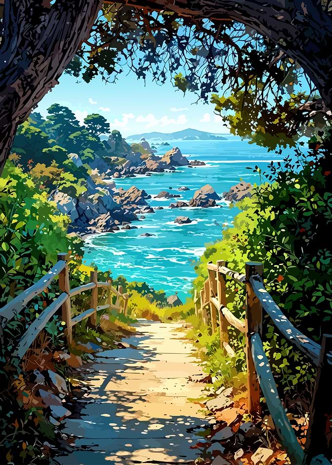 Coastal Path to Turquoise Sea