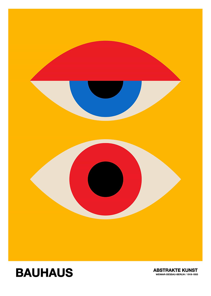Bauhaus Abstract Eyes Art