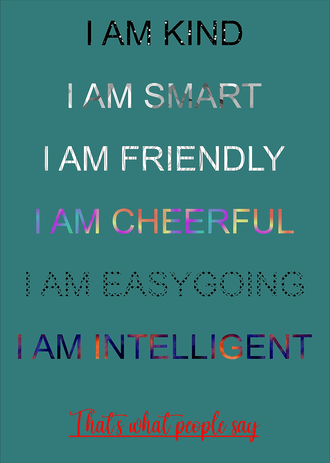 Positive Affirmations Text Art