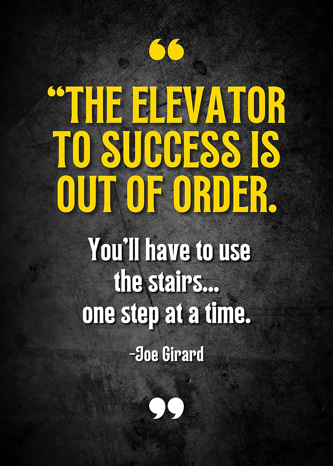 Elevator to Success Inspirational Quote
