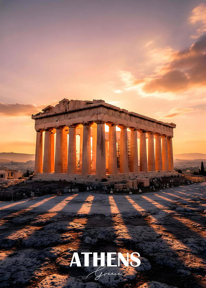 Parthenon at Sunset, Athens, Greece