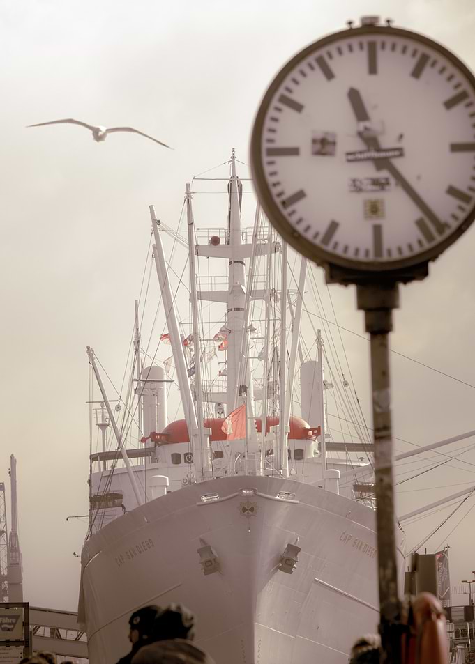 Ship in Hamburg's Habour