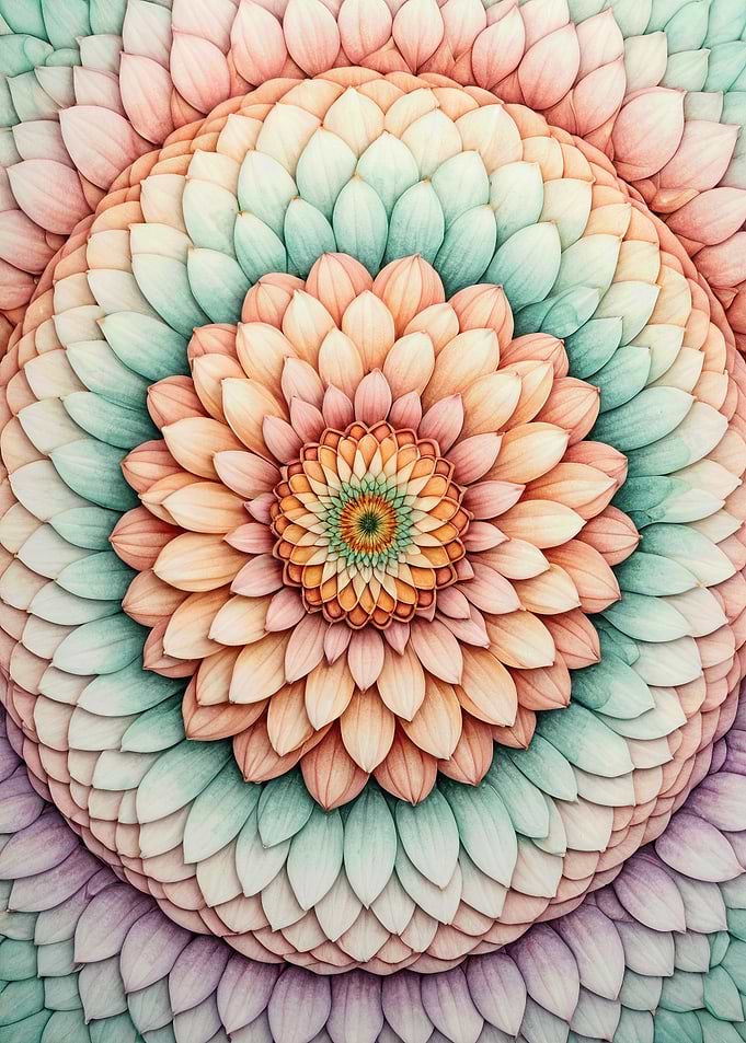 Pastel Floral Mandala