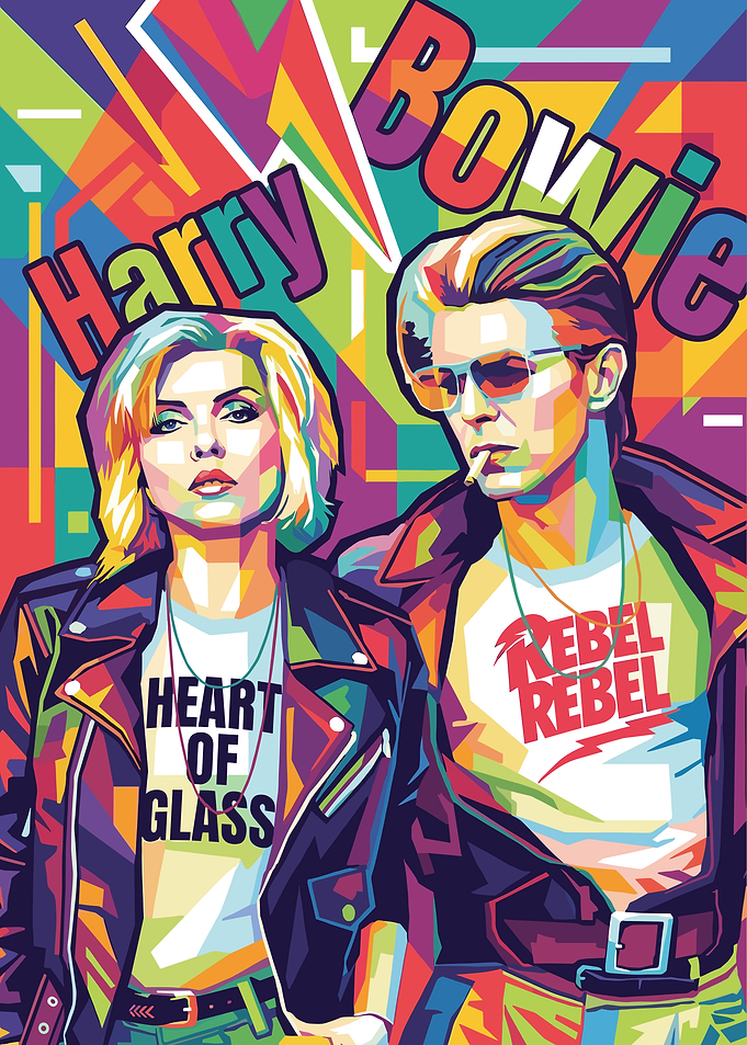 Harry and Bowie Pop Art Portrait