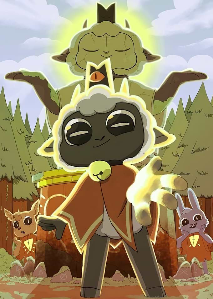 Cult of the Lamb Cartoon Illustration