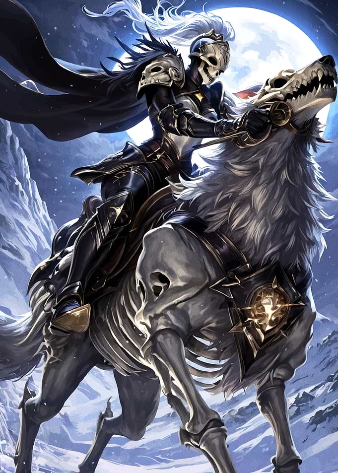 Death Knight Riding Skeletal Wolf