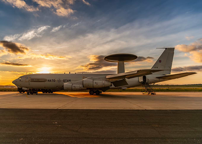 NATO AWACS at Sunset