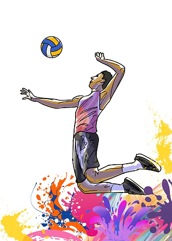 Volleyball Player in Action