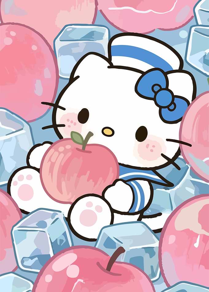 Hello Kitty with Apple and Ice