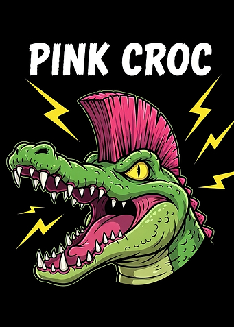 Pink Croc Punk Rock Alligator