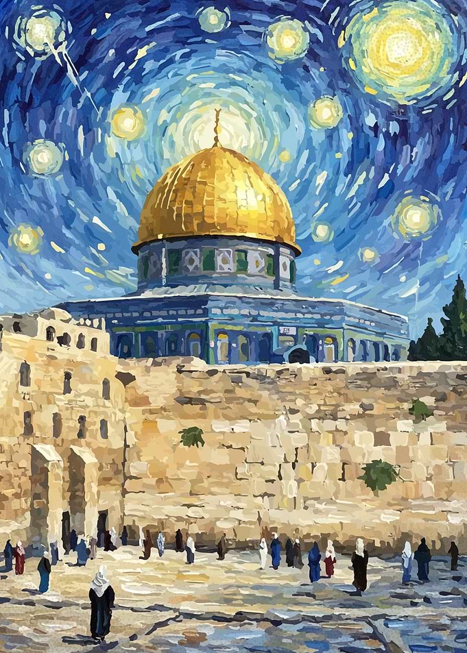 Dome of the Rock Starry Night
