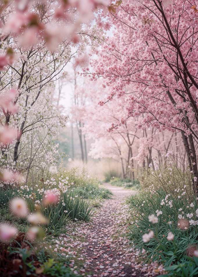 Spring Cherry Blossom Path