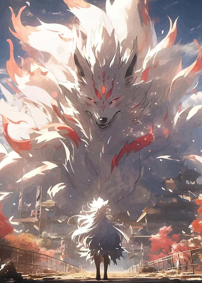 Nine-Tailed Fox Anime Girl