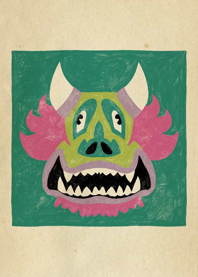 Dancing Diablitos - Monster Face Illustration 15