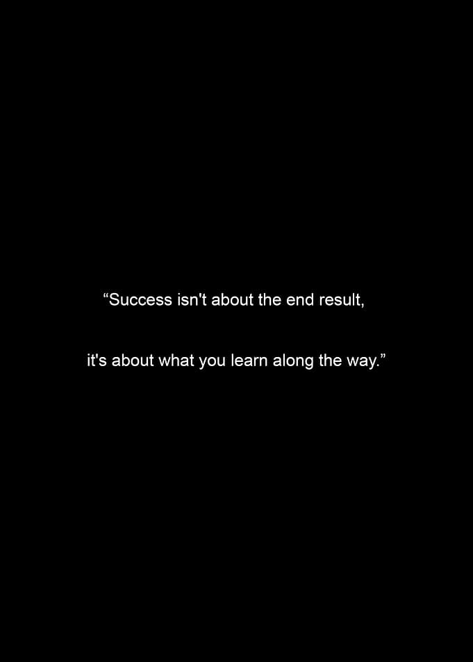 Inspirational Quote on Black Background