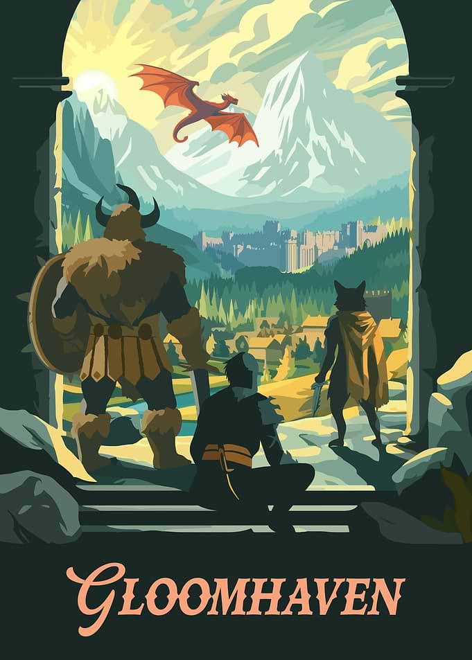 Gloomhaven Board Game Inspired Illustration