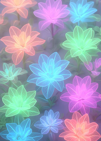 Neon Floral Fantasy