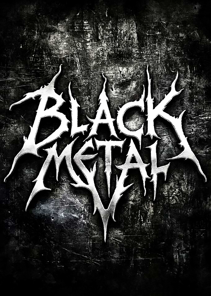Black Metal Text on Dark Background