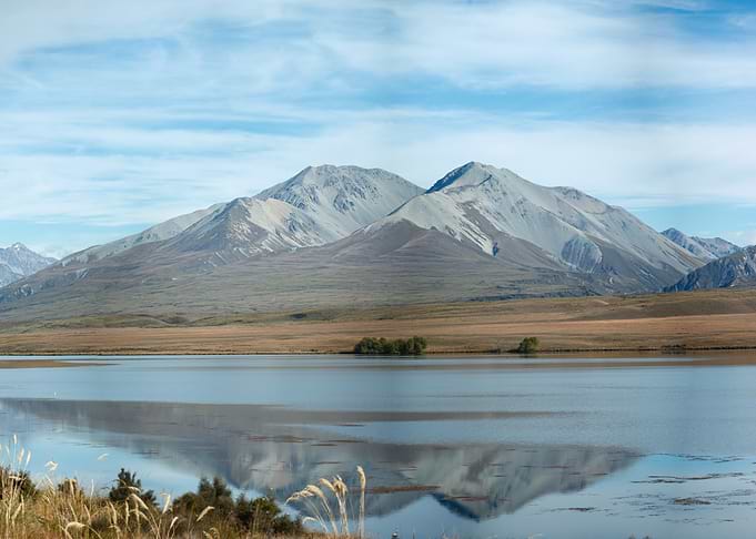 Mountain Reflection on Lake Landscape