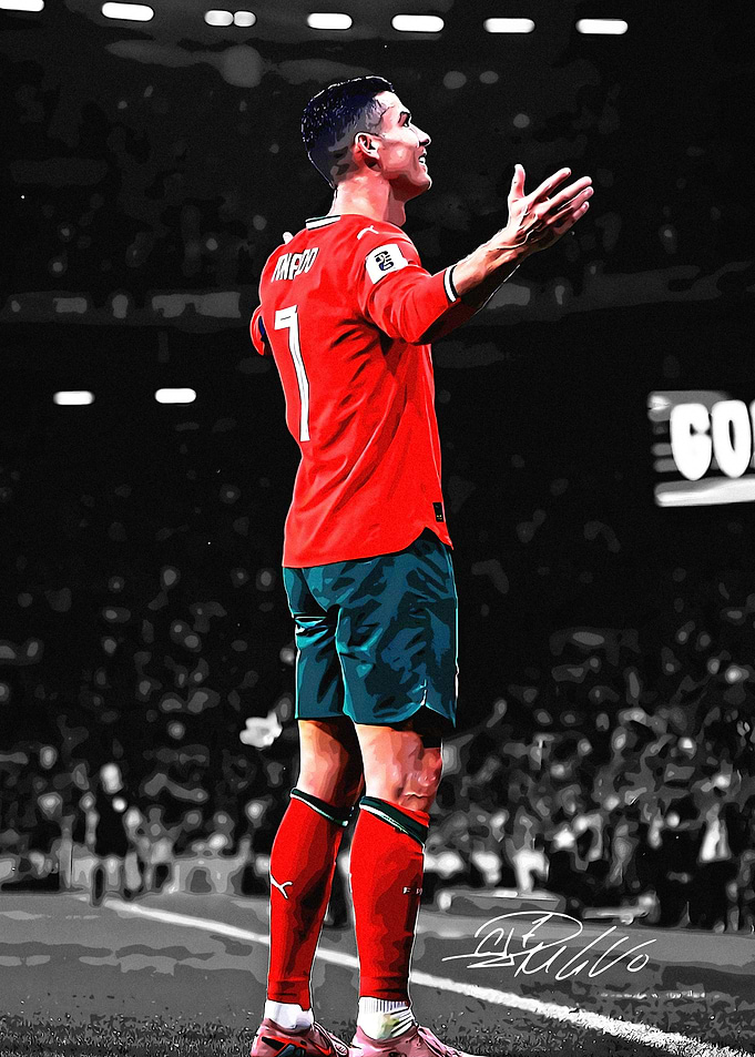 Cristiano Ronaldo Celebration Portrait