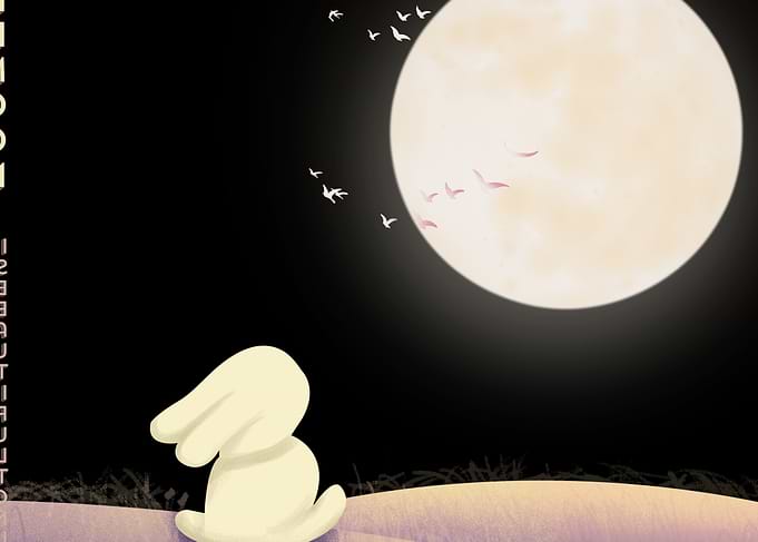 Rabbit Gazing at the Moon