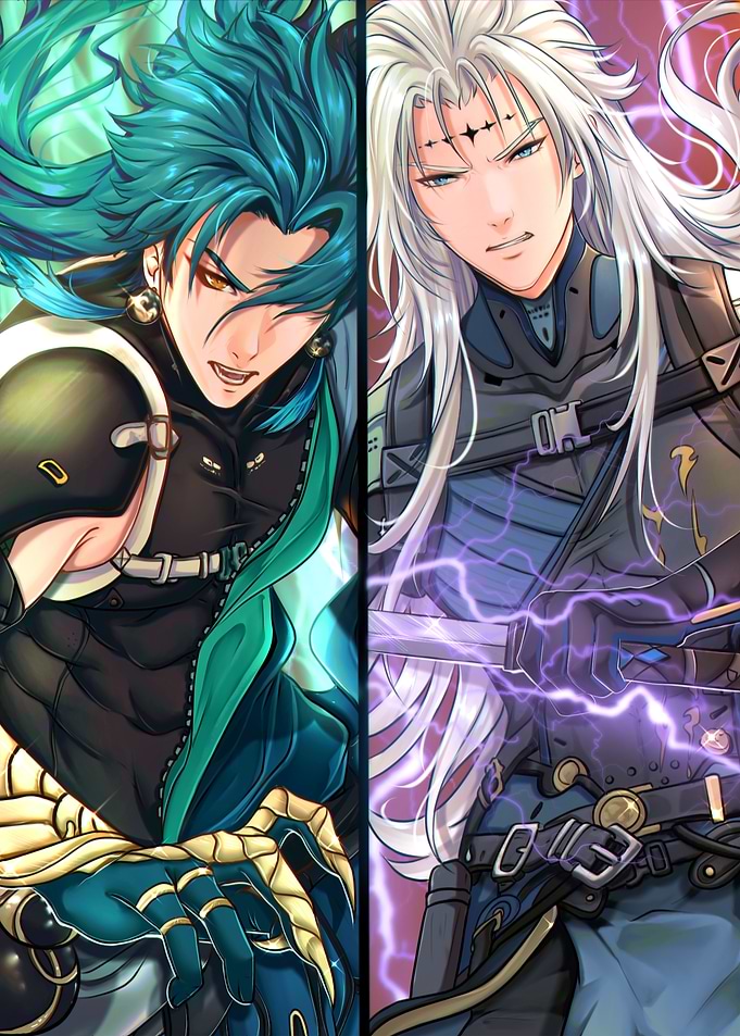 Anime Characters Split Image