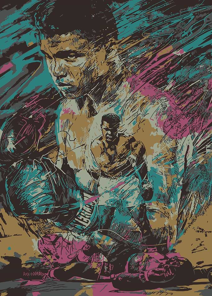 Abstract M. Ali Boxing Art