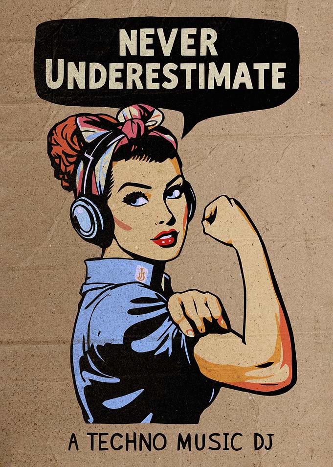Never Underestimate Techno Music DJ