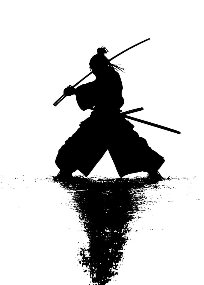 Samurai Silhouette with Katana
