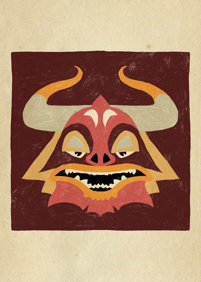 Dancing Diablitos - Monster Face Illustration 11