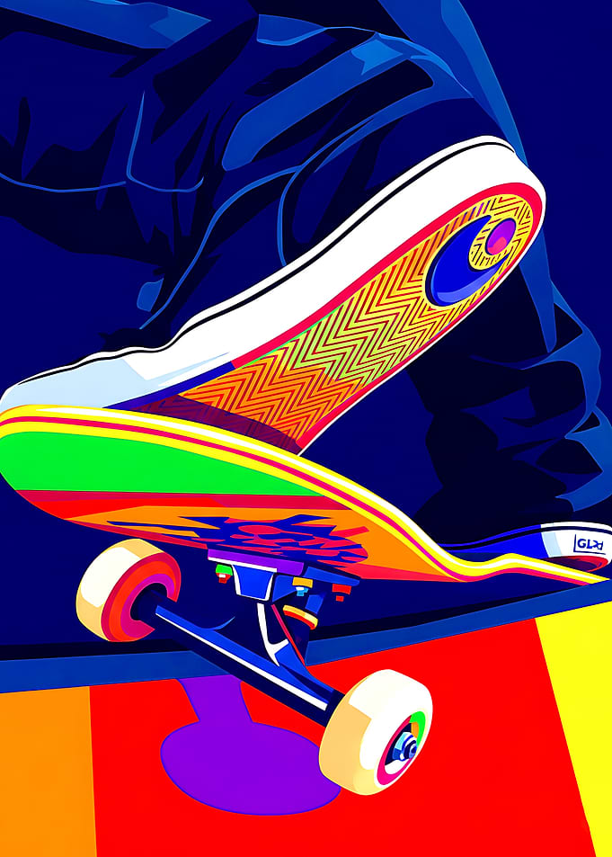 Colorful Skateboard Art
