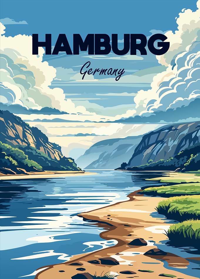 Hamburg Germany Travel Poster