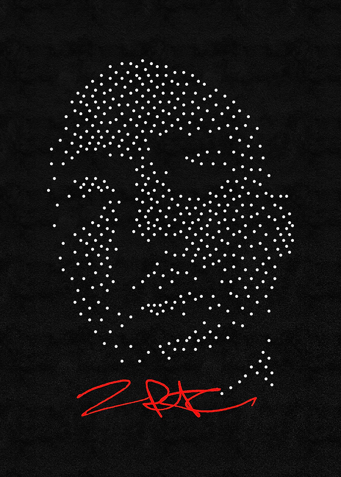 2Pac Portrait in Dots