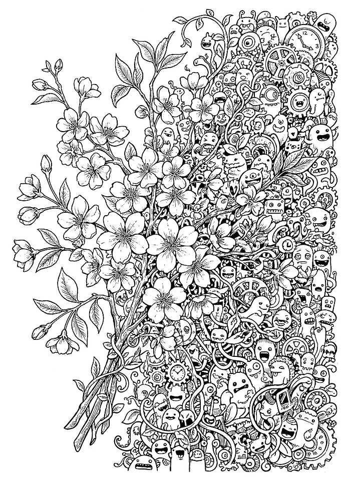 Floral Doodle Art