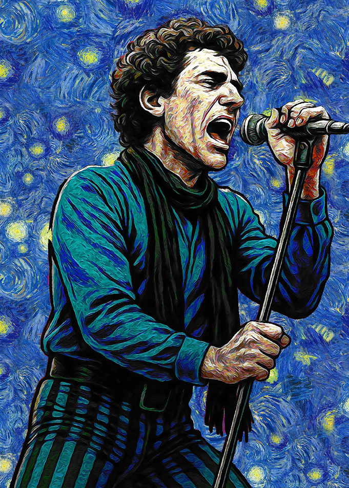 Singer in Van Gogh Style