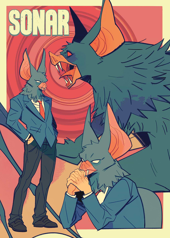 Sonar: Anthropomorphic Bat Character Design
