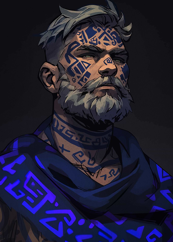 Tattooed Man Portrait