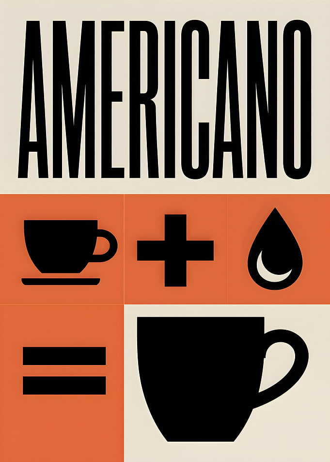 Americano Coffee Recipe Graphic