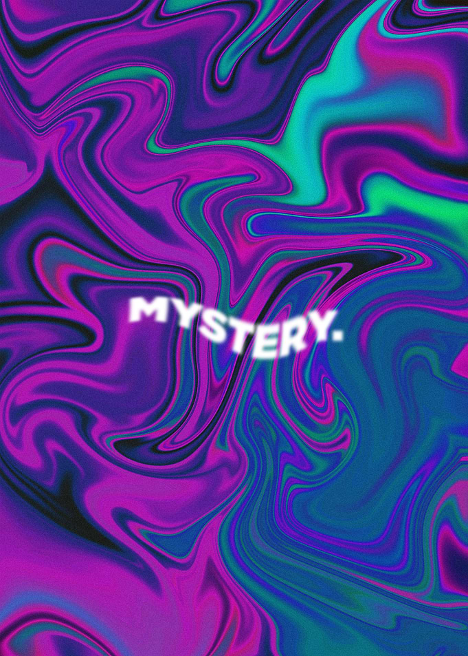 MYSTERY: Dive into the unknown with this mesmerizing abstract digital art piece.