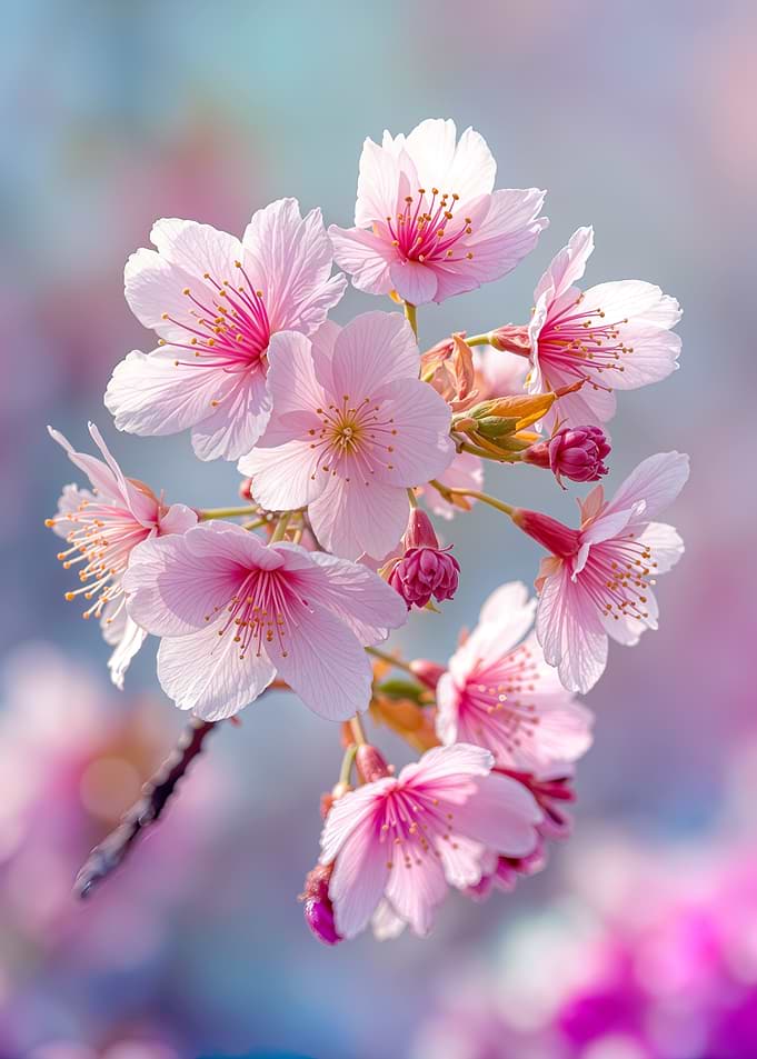Spring Cherry Blossom in Full Bloom