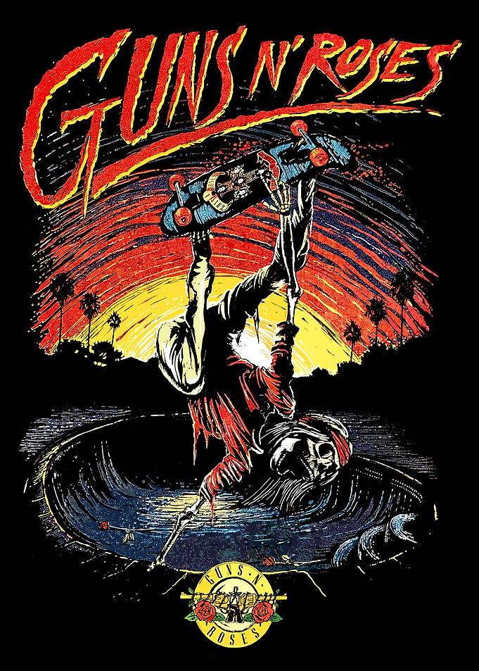 Guns N' Roses Skateboard Skeleton