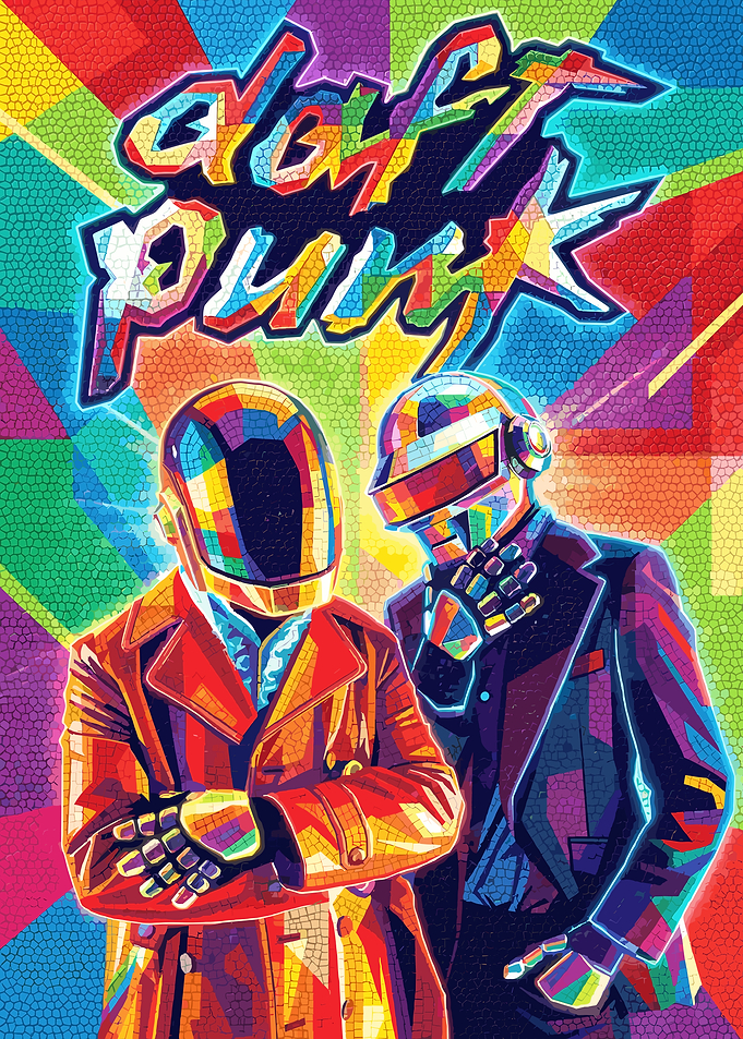 Daft Punk Mosaic Art