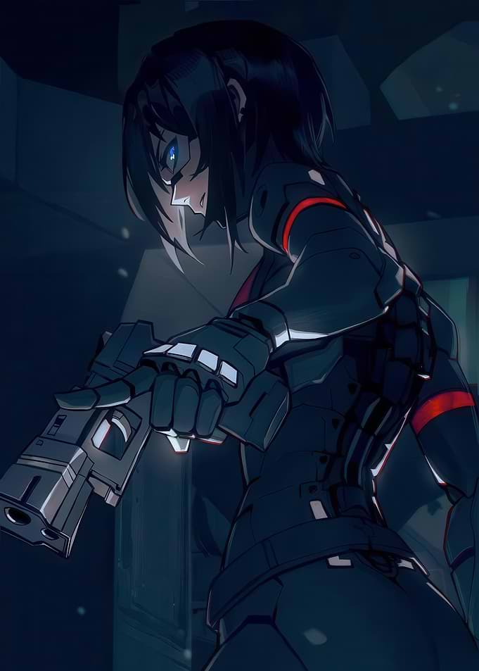 Anime Girl with Gun