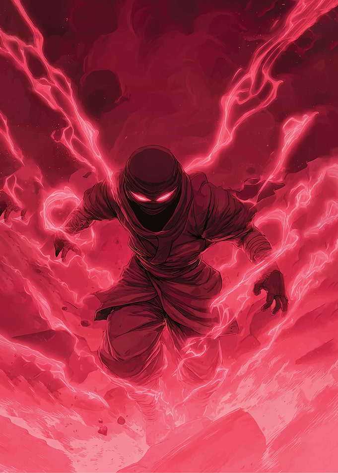 Red Ninja with Lightning
