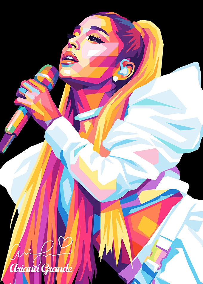 Ariana Grande Pop Art Portrait